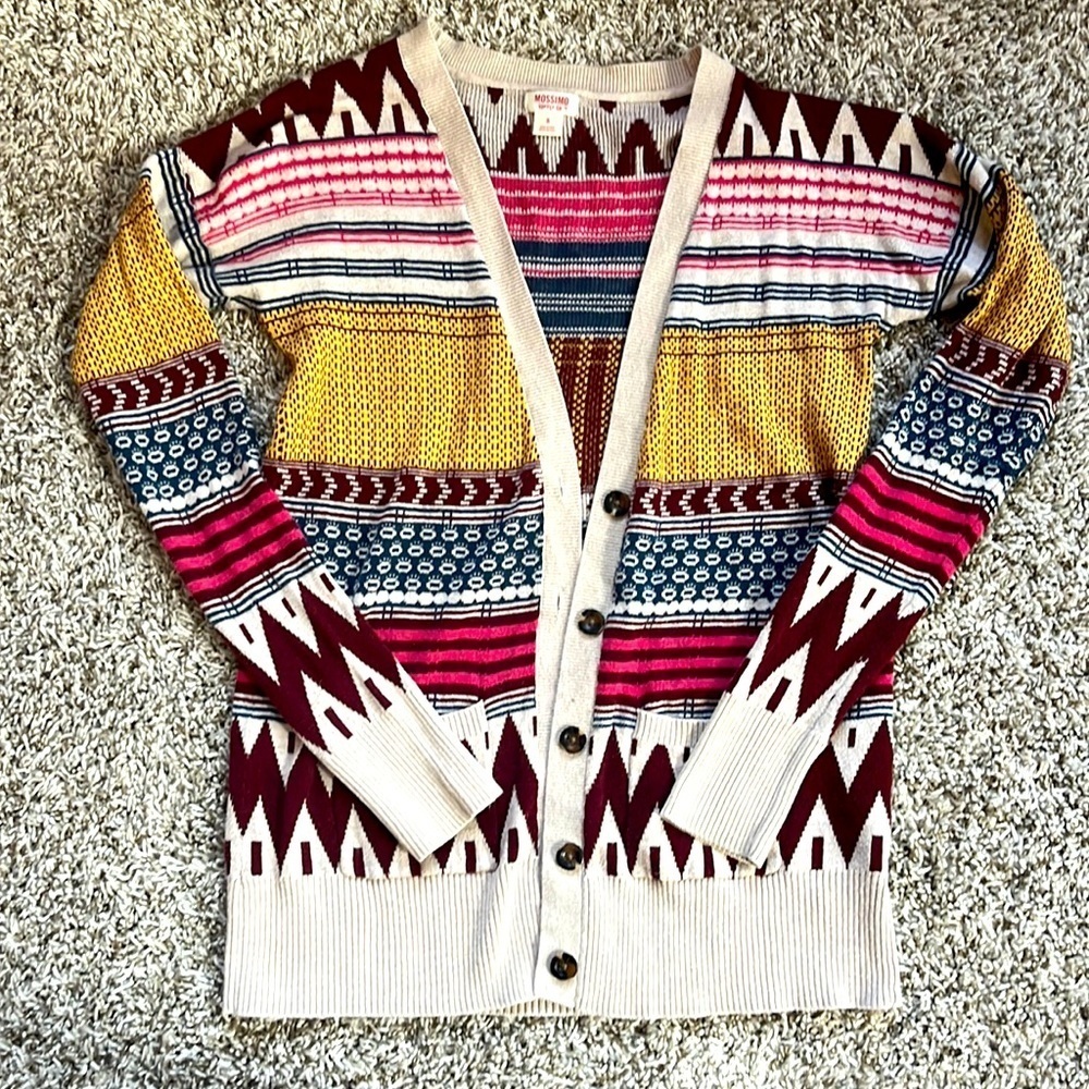 Missimo Aztec Colorful Caridgan size small